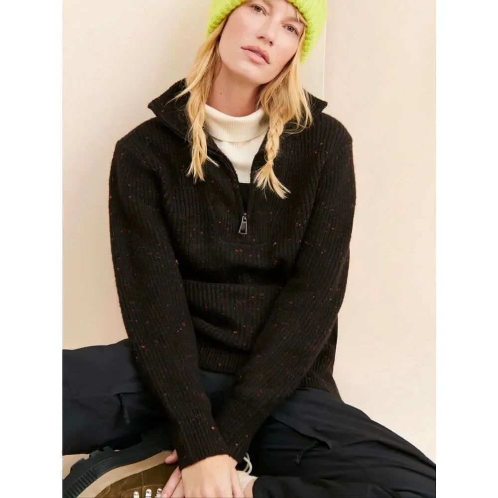 Anthropologie sz L RD Style Millie Quarter Zip sweater